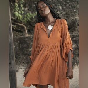 Daughters of India Kyra Dress in Rust XS NWT
